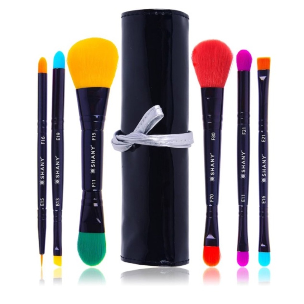 Brush Set | NIB Vegan 6-Piece Double-Sided Makeup Brush Set